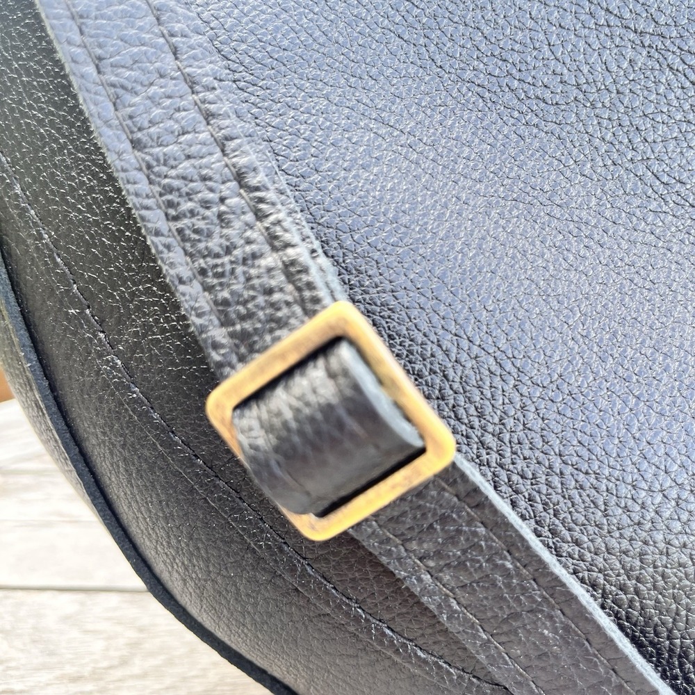 Portland Leather Goods Large Koala Sling Bag Crossbody Purse Black Pebbled - Picture 6 of 11